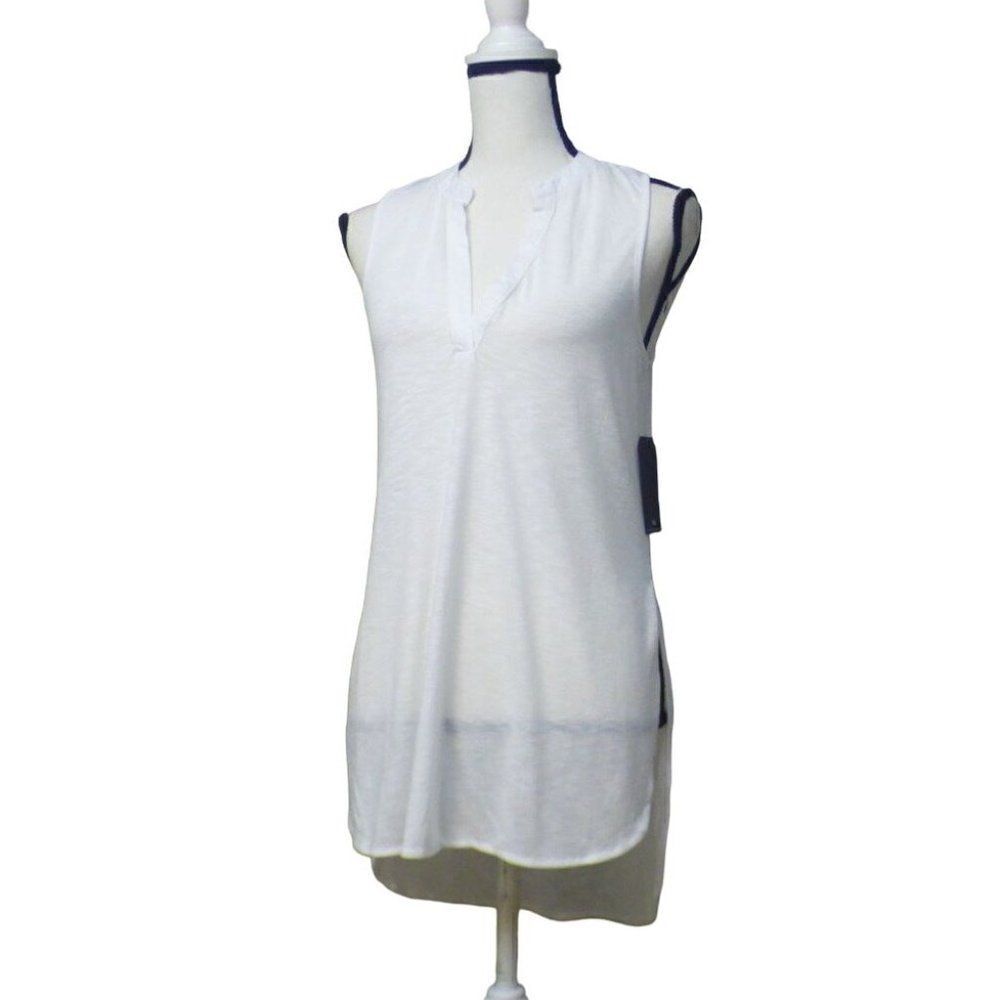 Almost Famous Juniors' Sleeveless Utility Tunic, White, S